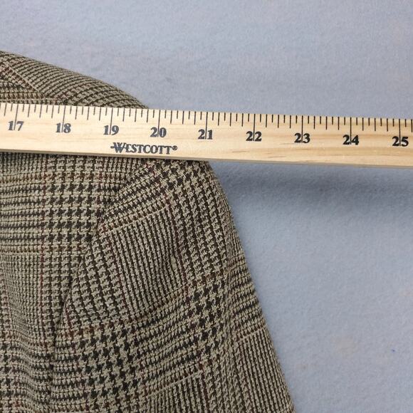 Bill Robin Son Brown Plaid Tweed Blazer Men's 42L Silk Wool Sports Coat Jacket - Picture 8 of 10